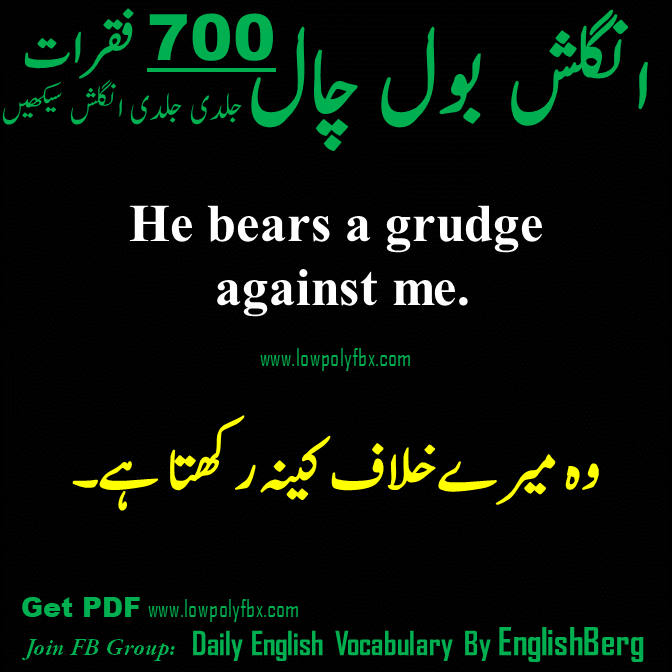 100 english sentences used in daily life with urdu