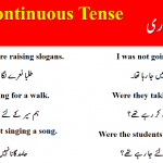 Past Continuous tense daily use sentences