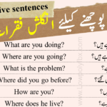 Miscellaneous Interrogative sentences in english and urdu
