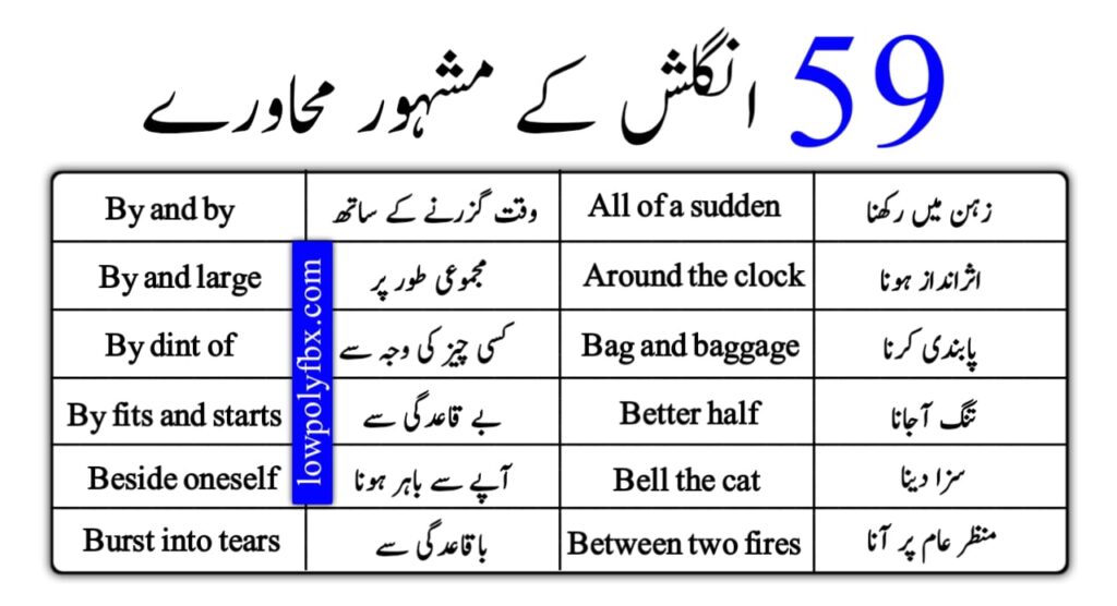 59 English Proverbs and Idioms With Urdu Translation 2023